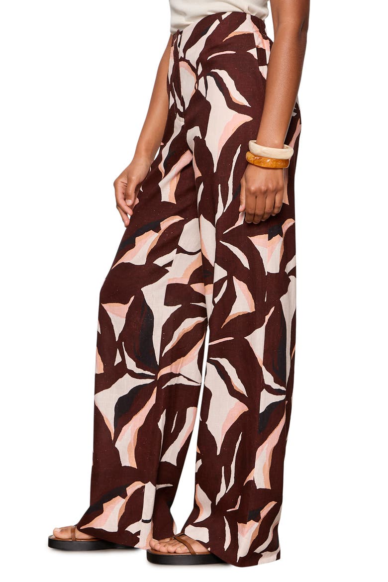 Best Time Wide Leg Pants, Alternate, color, BURGUNDY/CORAL