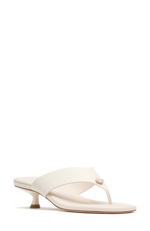 Kate Spade Spade Flower Kitten Heel Sandals In Cream