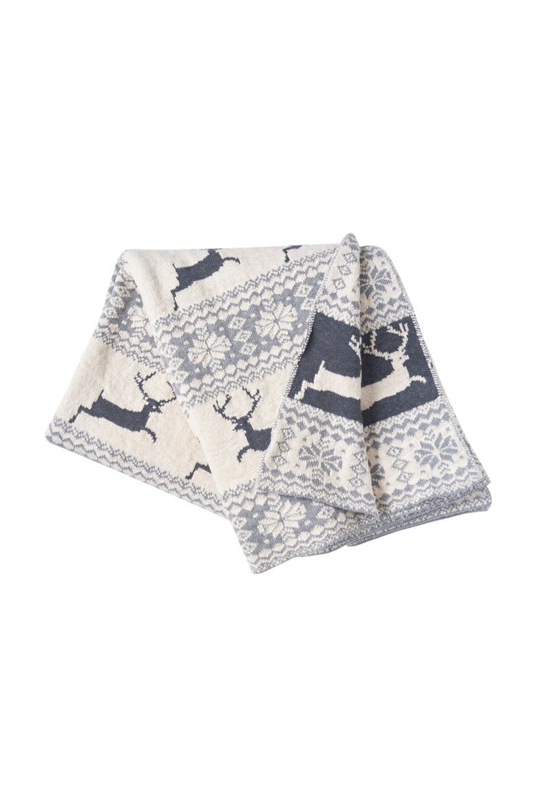 Deer Throws, Main, color, Grey