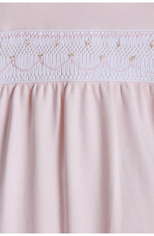 Babycottons Smock Pima Footed Playsuit In Pink