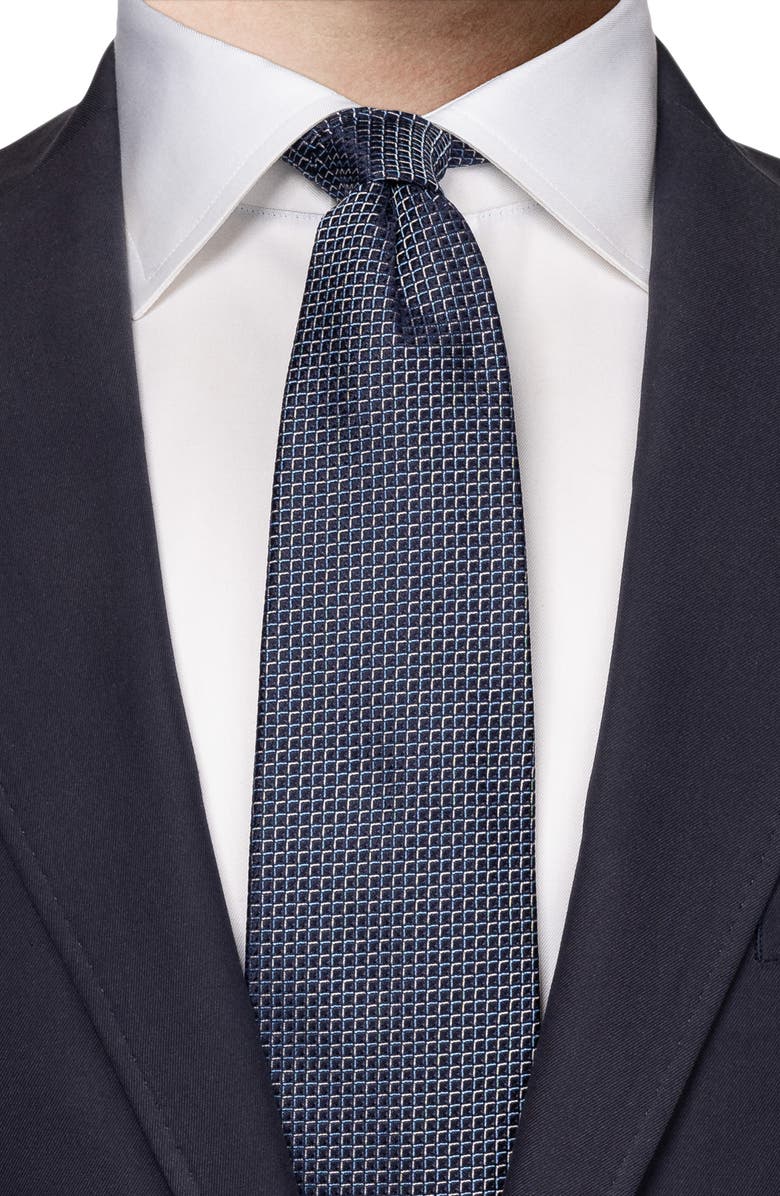 Eton Neat Geometric Silk Tie, Alternate, color, 