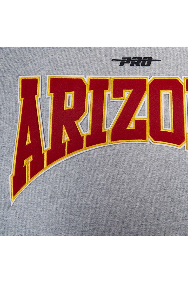 Men's Pro Standard Heather Gray Arizona Cardinals Crest Emblem Pullover Sweatshirt, Alternate, color, Heather Gray