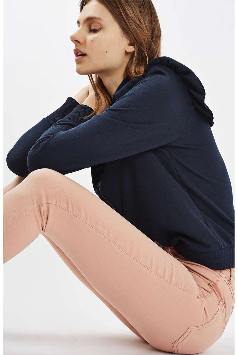 Jamie Raw Hem Skinny Jeans, Alternate, color, DUSKY PINK