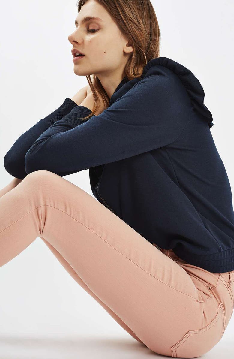 Topshop Jamie Raw Hem Skinny Jeans, Alternate, color, 