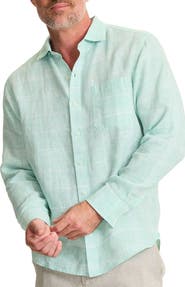 Tommy Bahama Paradiso Plaid Linen Button-Up Shirt