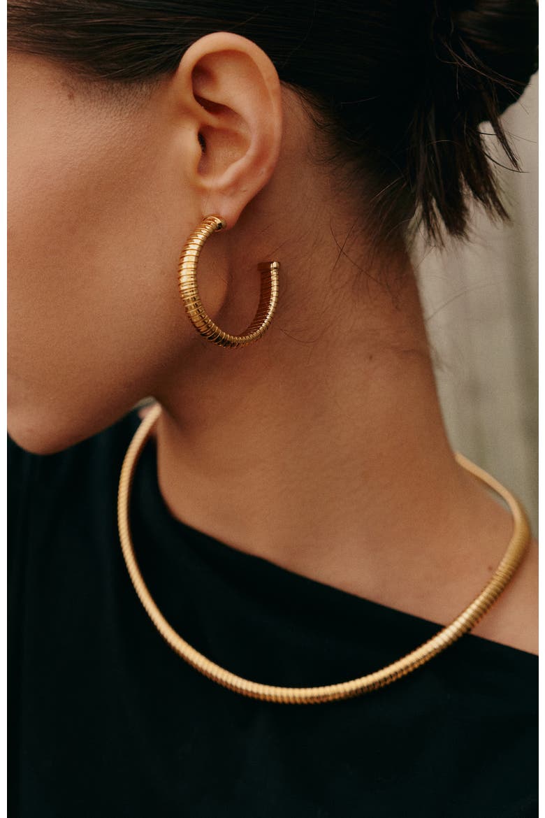 Minimalist Choker, Alternate, color, Gold