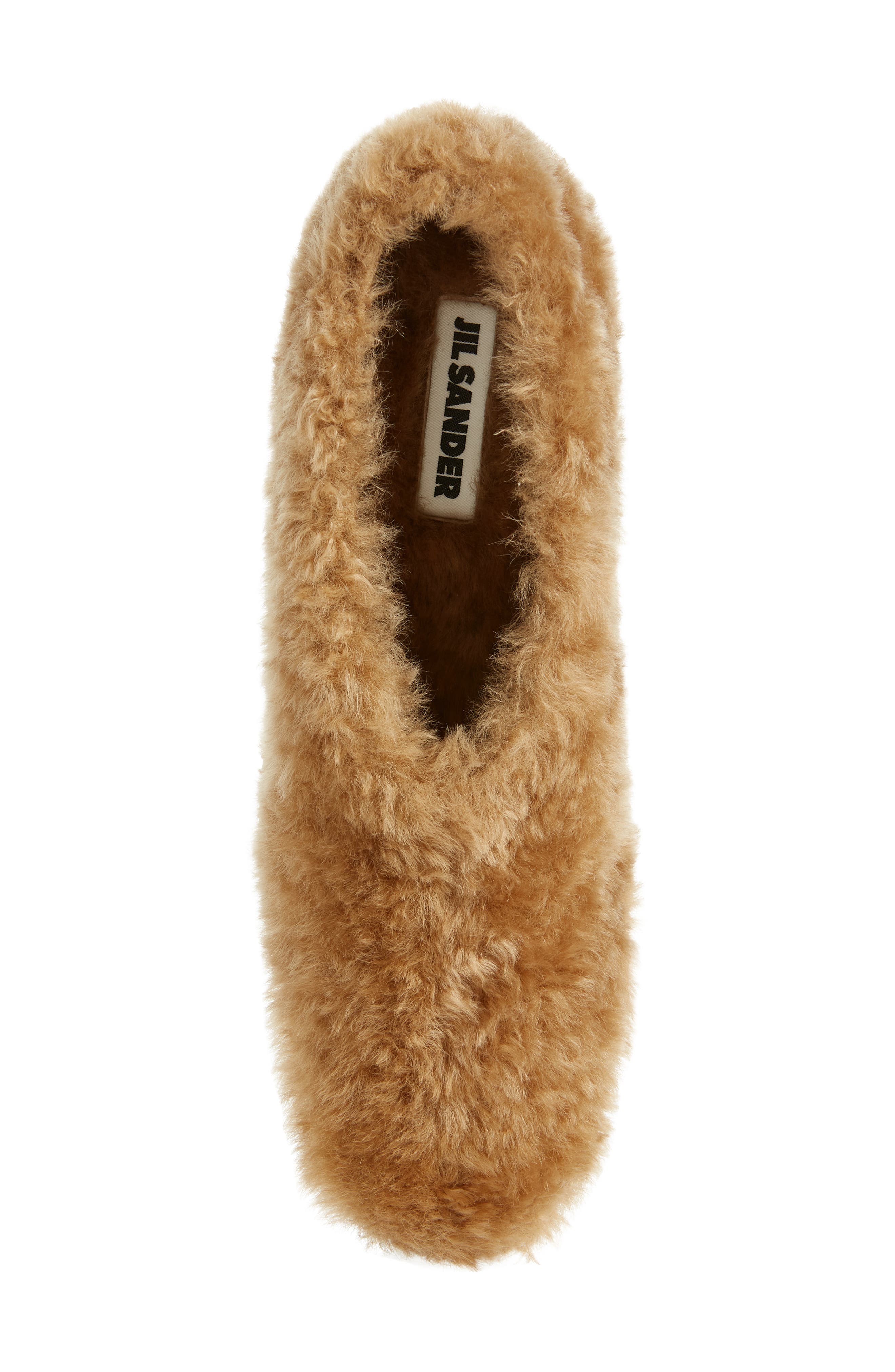 Jil Sander Bulb Genuine Shearling Pump, Alternate, color, 
