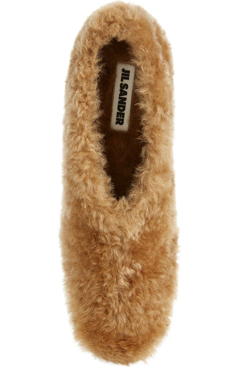 Jil Sander Bulb Genuine Shearling Pump, Alternate, color,