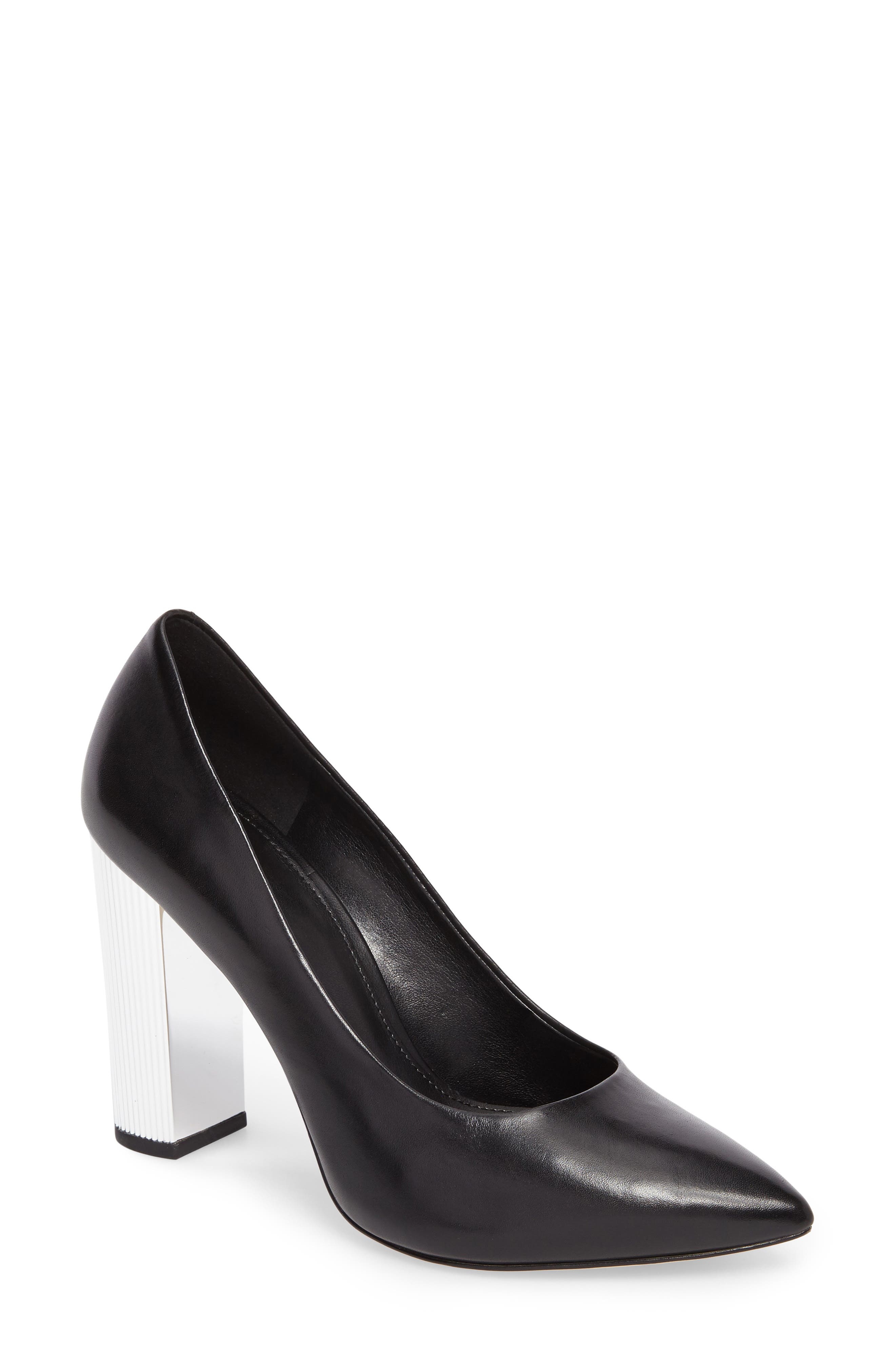 MICHAEL Michael Kors Paloma Metallic Heel Pump, Main, color, 
