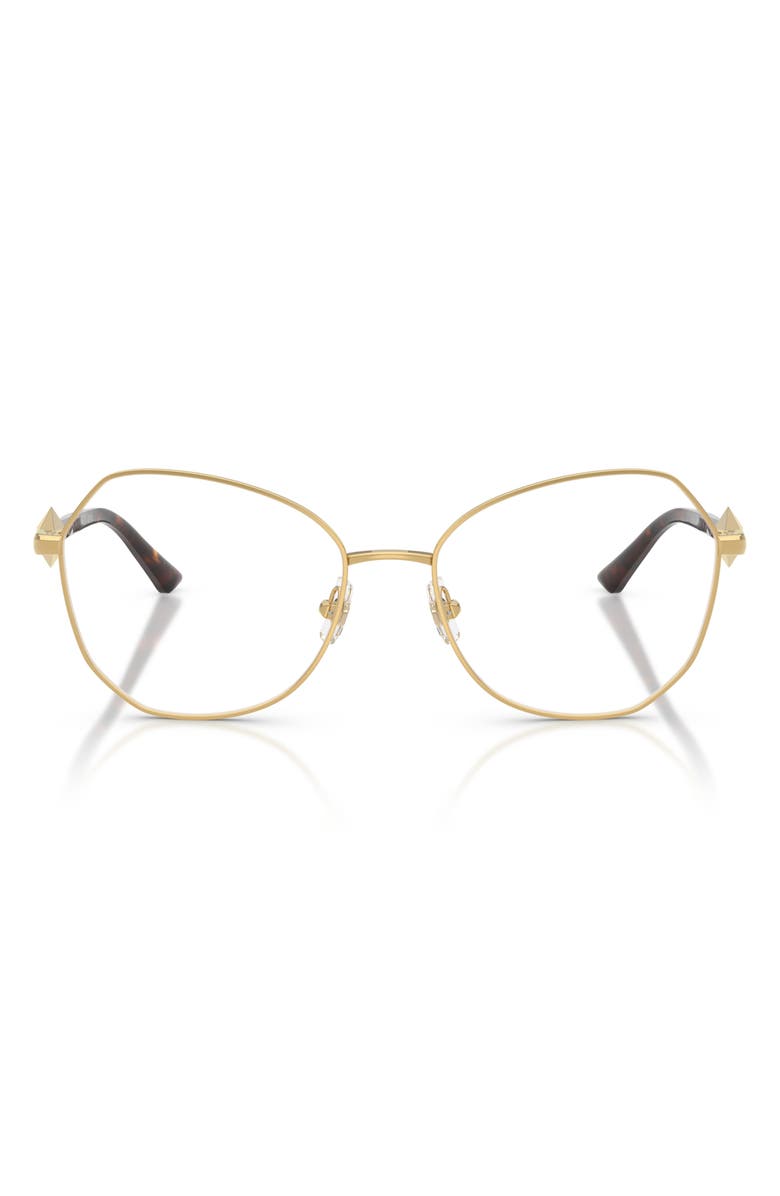 Jimmy Choo 53mm Round Optical Glasses, Main, color, Gold / Demo Lens