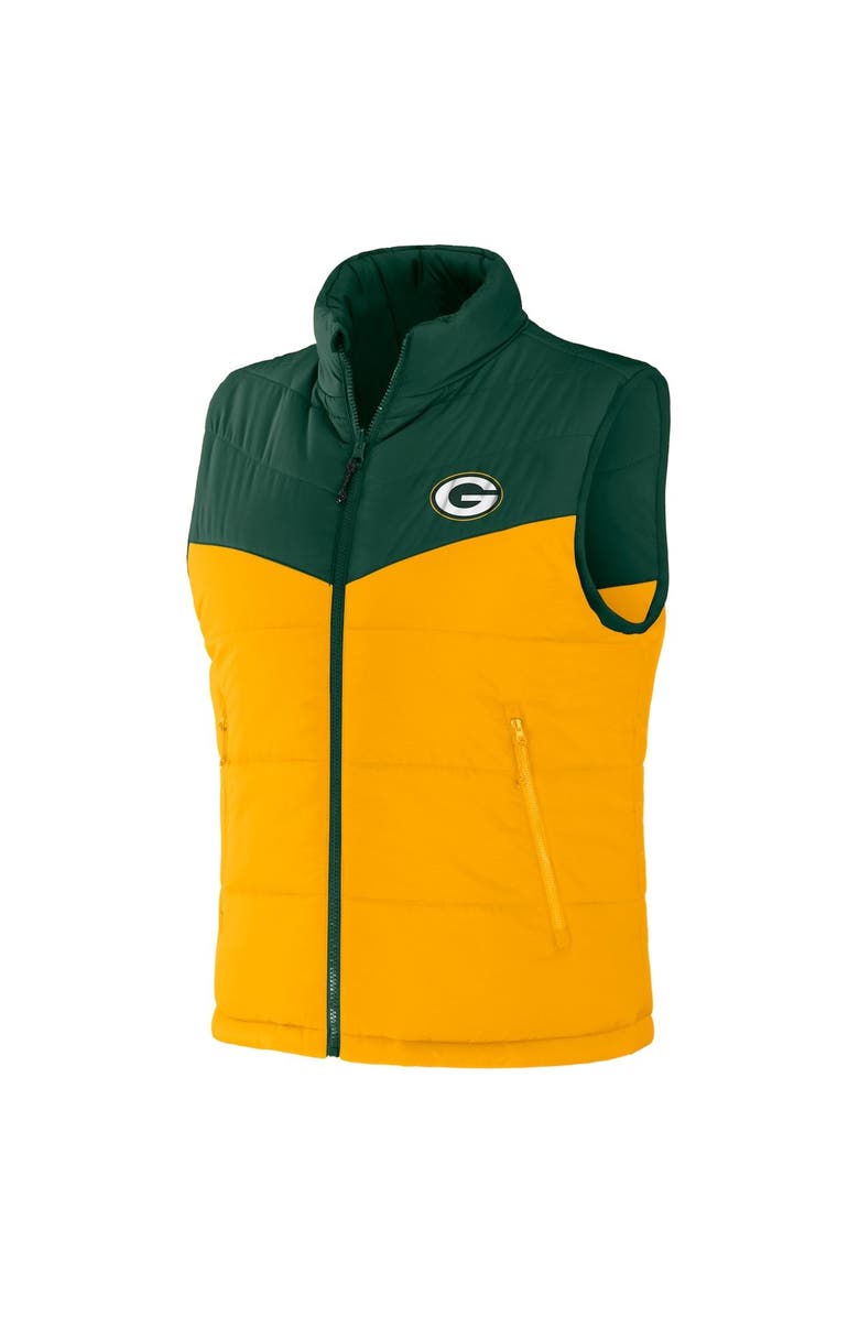 NFL X DARIUS RUCKER Men's NFL x Darius Rucker Collection by Fanatics Green Green Bay Packers Colorblocked Full-Zip Vest, Alternate, color, 