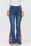 Dear John Rosa Floral Embriodered Flare Jeans