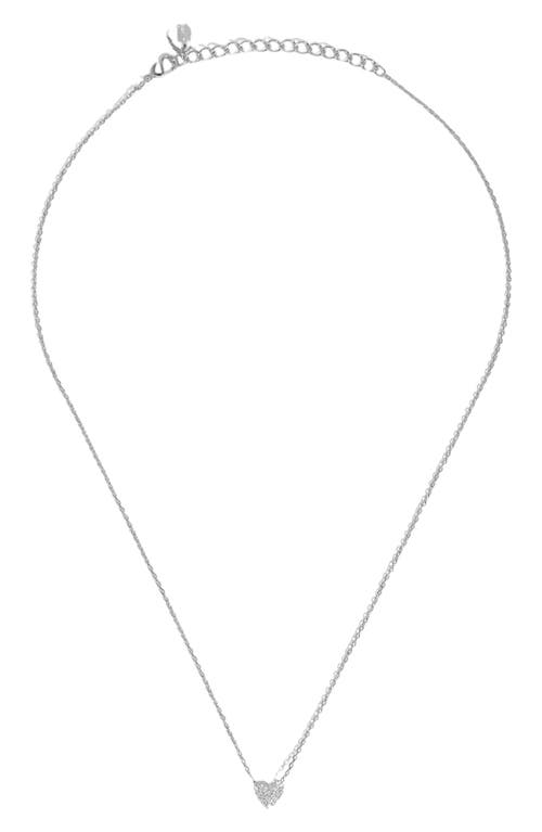 Estella Bartlett Pavé Cubic Zirconia Heart Slider Charm Necklace