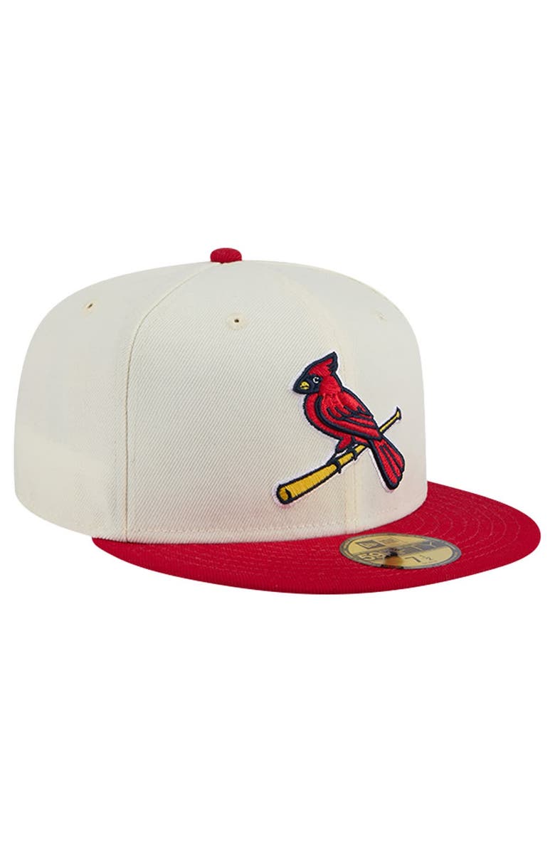 New Era Men's New Era White St. Louis Cardinals Alternate Chrome 59FIFTY Fitted Hat, Alternate, color, 