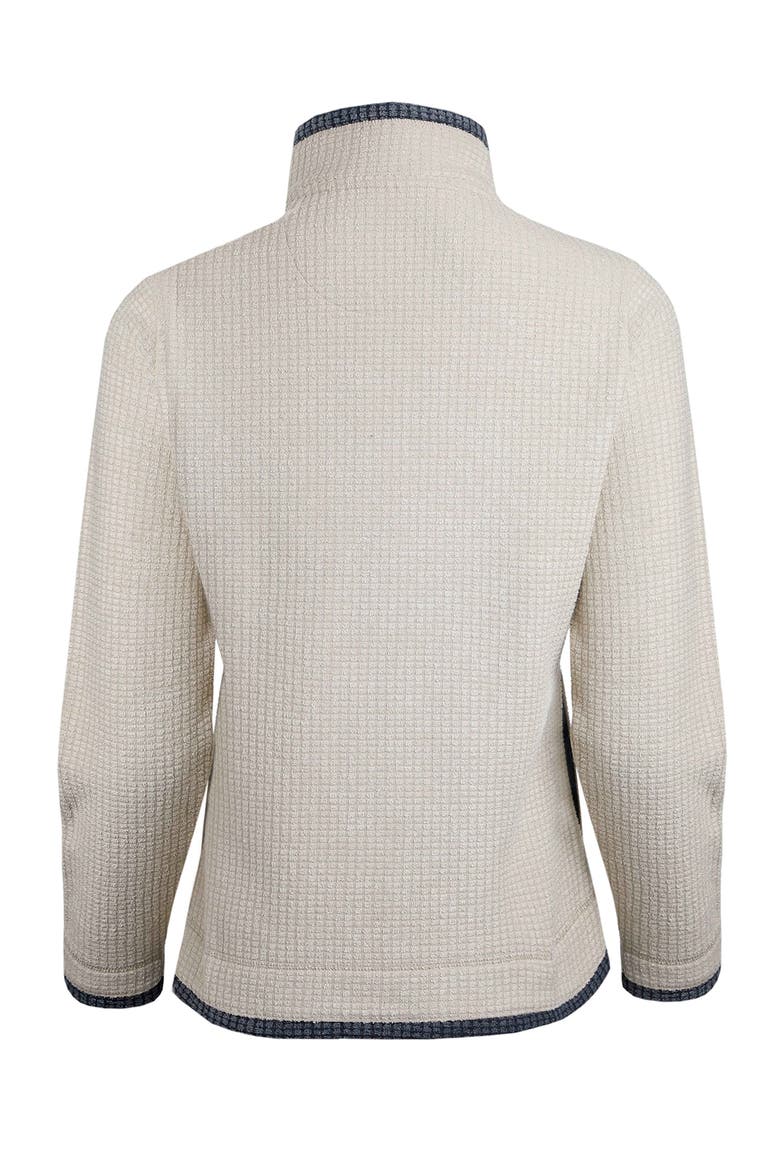 Ariana Full Zip Grid Fleece, Alternate, color, Ecru