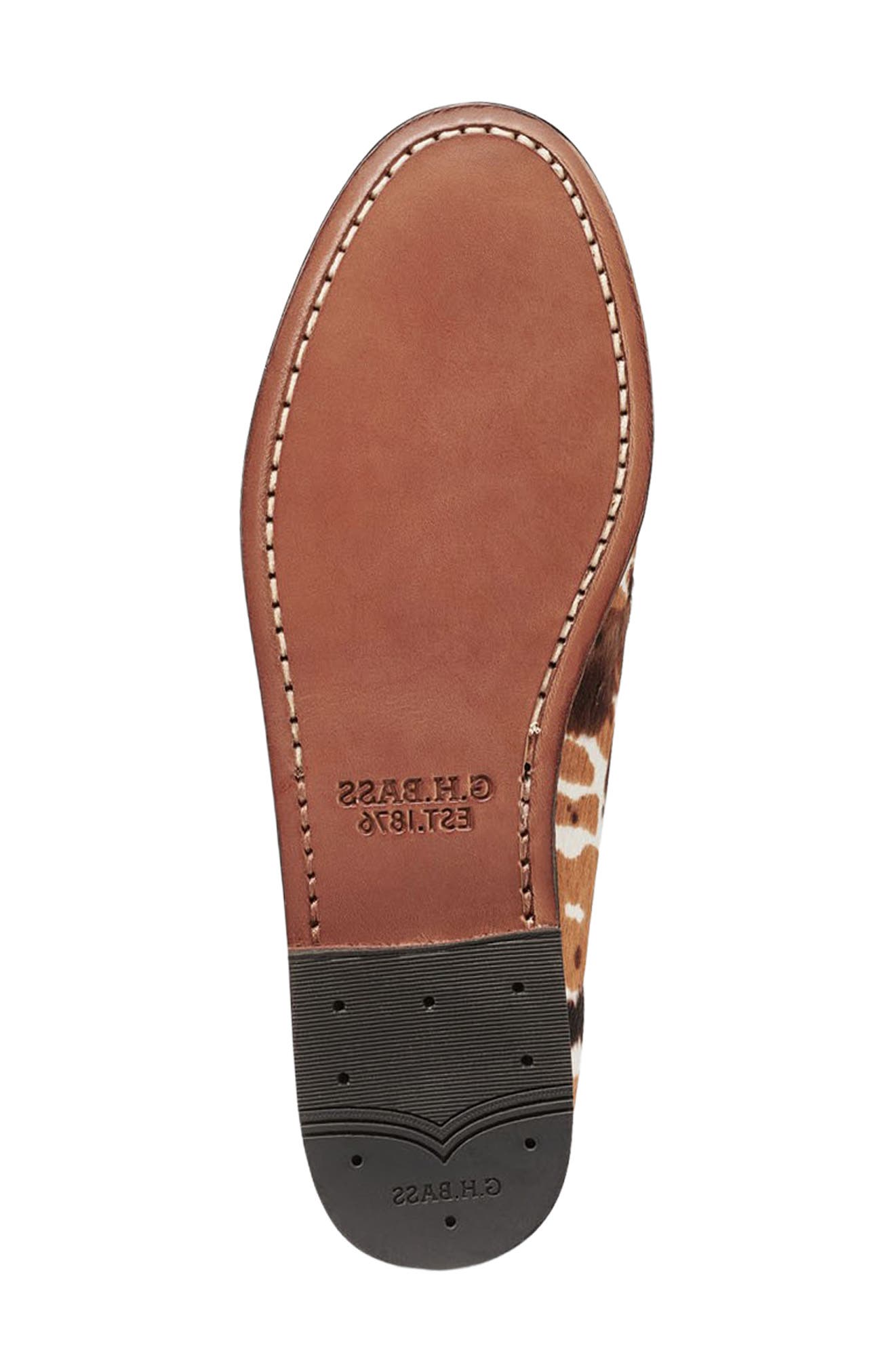 G.H.BASS Whitney Weejuns<sup>®</sup> Genuine Calf Hair Penny Loafer, Alternate, color, Brown Multi