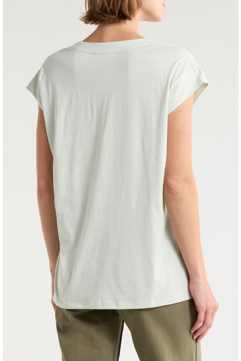 Pima Cotton V-Neck Tee, Alternate, color, GREEN GEM