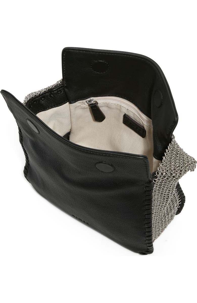 AIMEE Chain Mail Handle Handbag, Alternate, color, Black