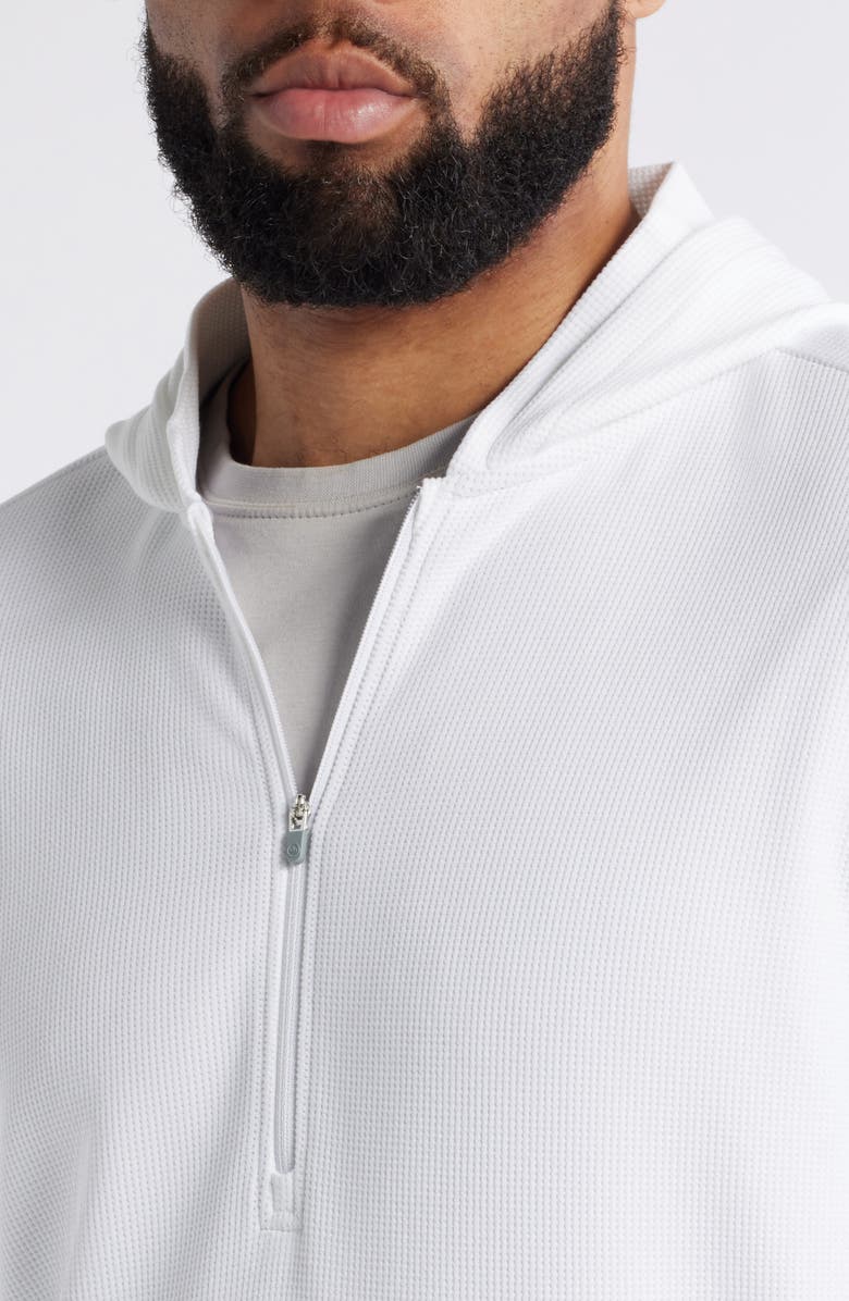 Peter Millar Grid Performance Half Zip Hoodie, Alternate, color, White