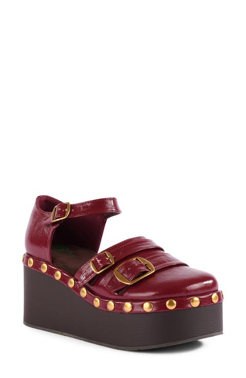 Story of My Life Faux Leather Flatform Sandal