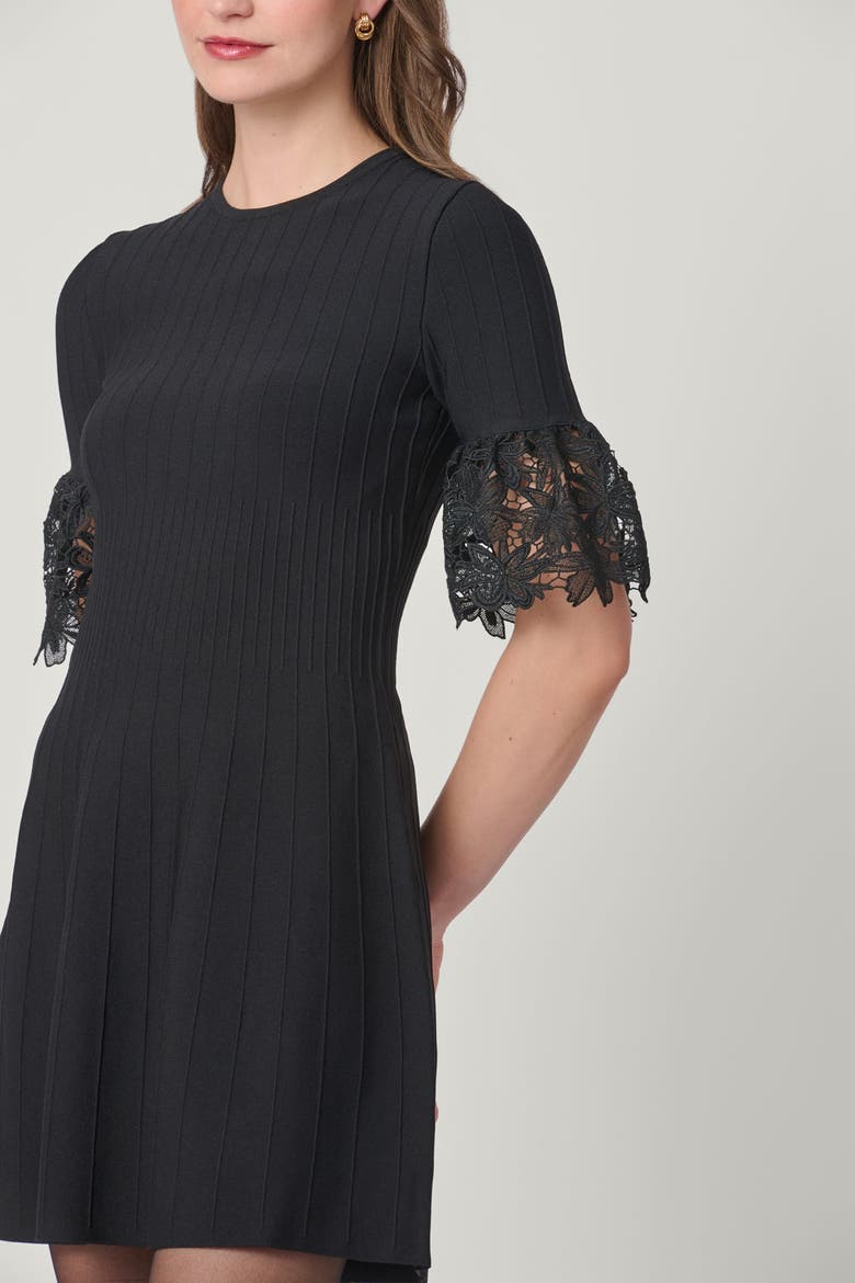 Aria Courcheval Knit Dress, Alternate, color, Jet