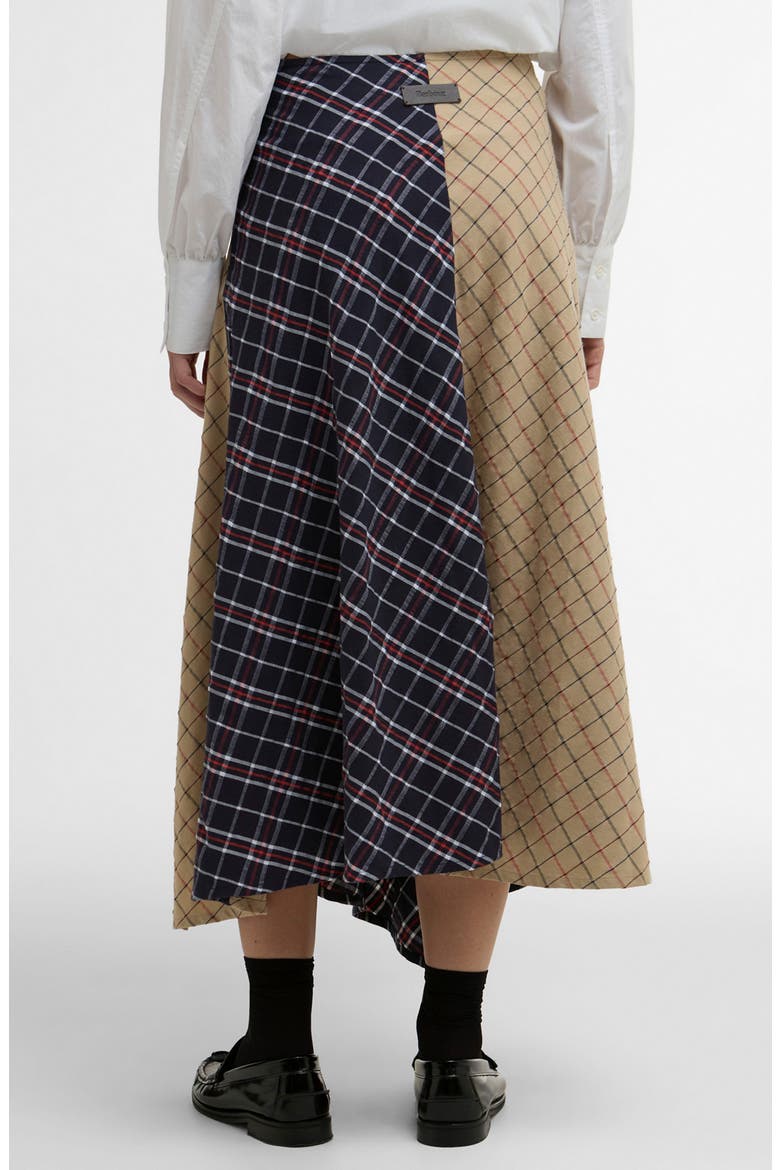 Dalbury Mix Tartan Asymmetric Maxi Skirt, Alternate, color, MULTI CHECK