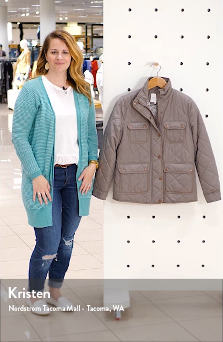 Fleece Lined Quilted Utility Jacket, sales video thumbnail