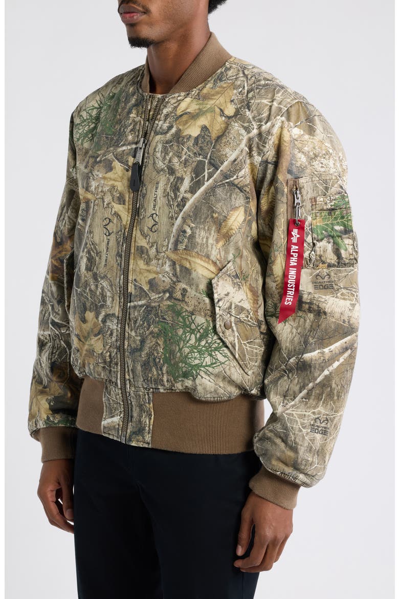 MA-1 Heritage Cotton Bomber Jacket, Alternate, color, REALTREE CAMO