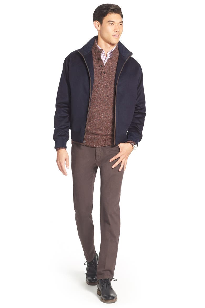 'Patrick' Water Resistant Wool Blend Jacket, Alternate, color, NAVY