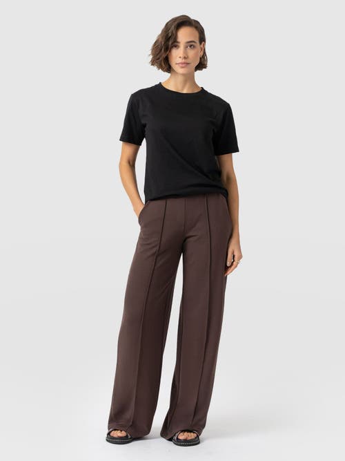 Saint + Sofia Keller Wide Leg Pant In Brown