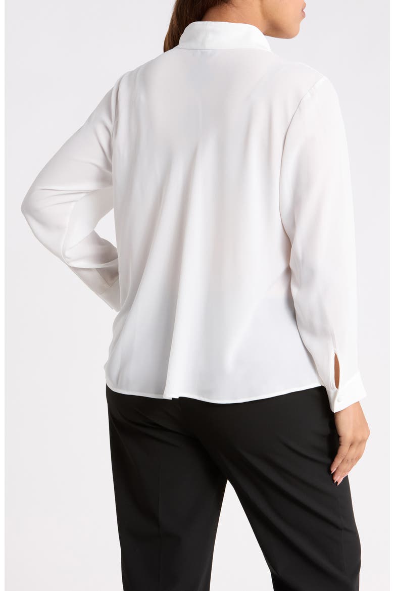 Tie Neck Long Sleeve Shirt, Alternate, color, IVORY