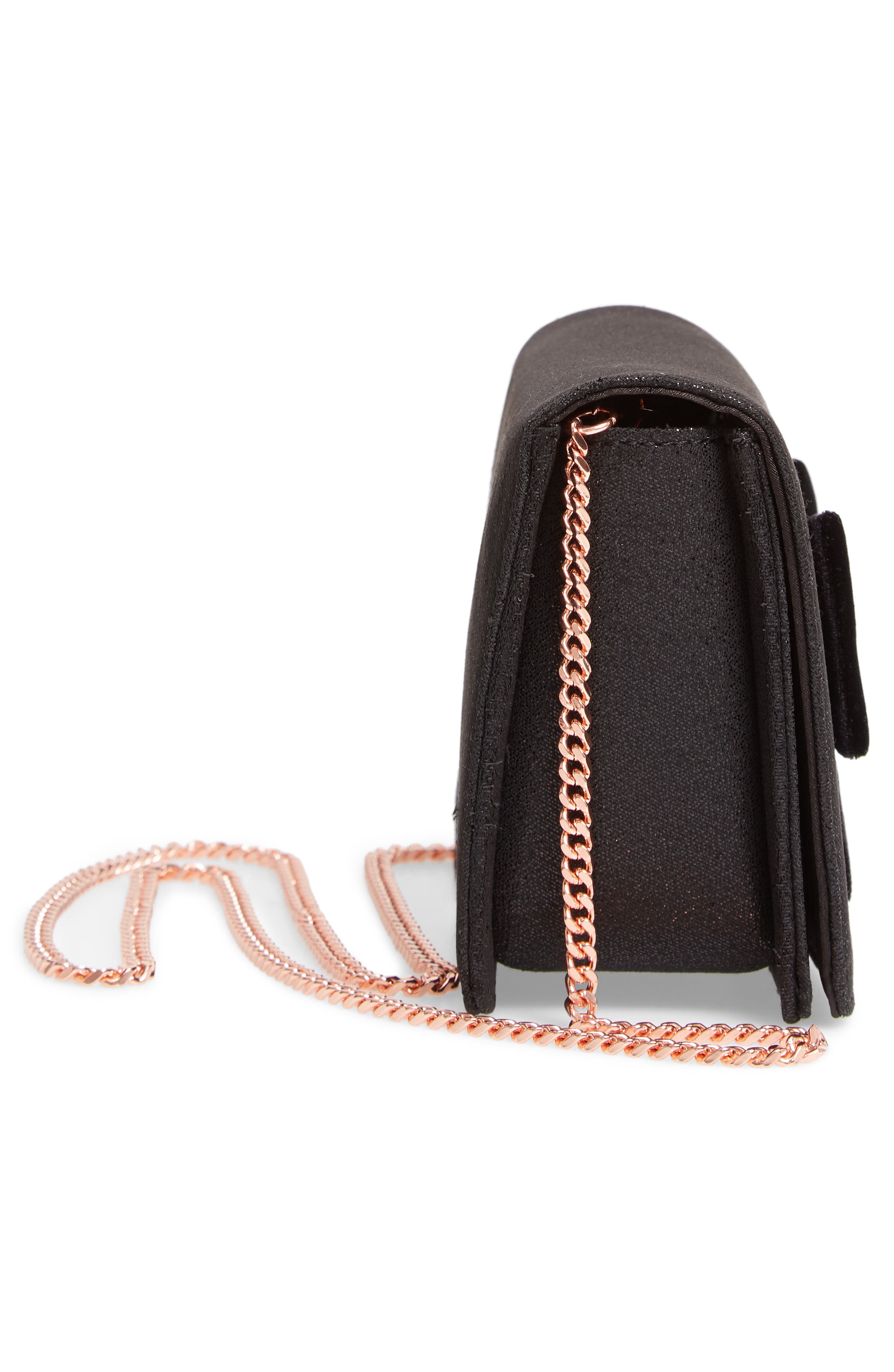 Ted Baker London Jeminna Velvet Bow Evening Bag, Alternate, color, 