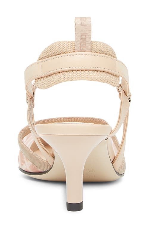 Fendi Lite Slingback With Pointed Toe And Mesh Panels In Rose/almond