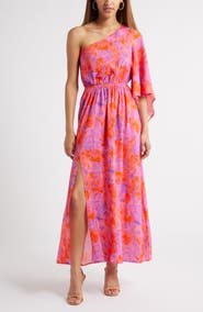 Chelsea28 Floral One-Shoulder Maxi Dress