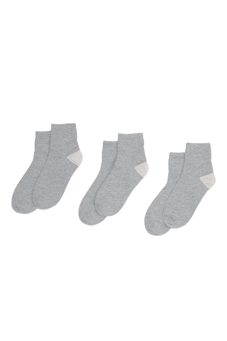 Kids Quarter Sock 3-Pack, Main, color, Heather Gray