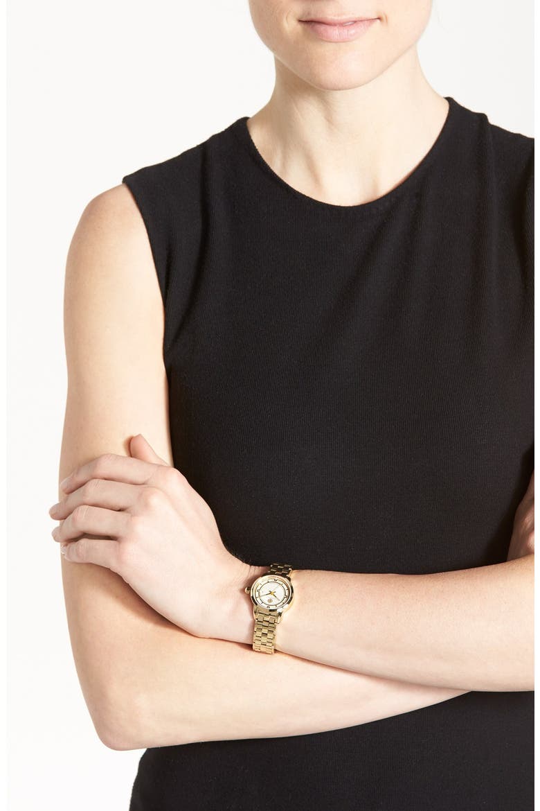 'Tory' Small Round Bracelet Watch, 28mm, Alternate, color, GOLD