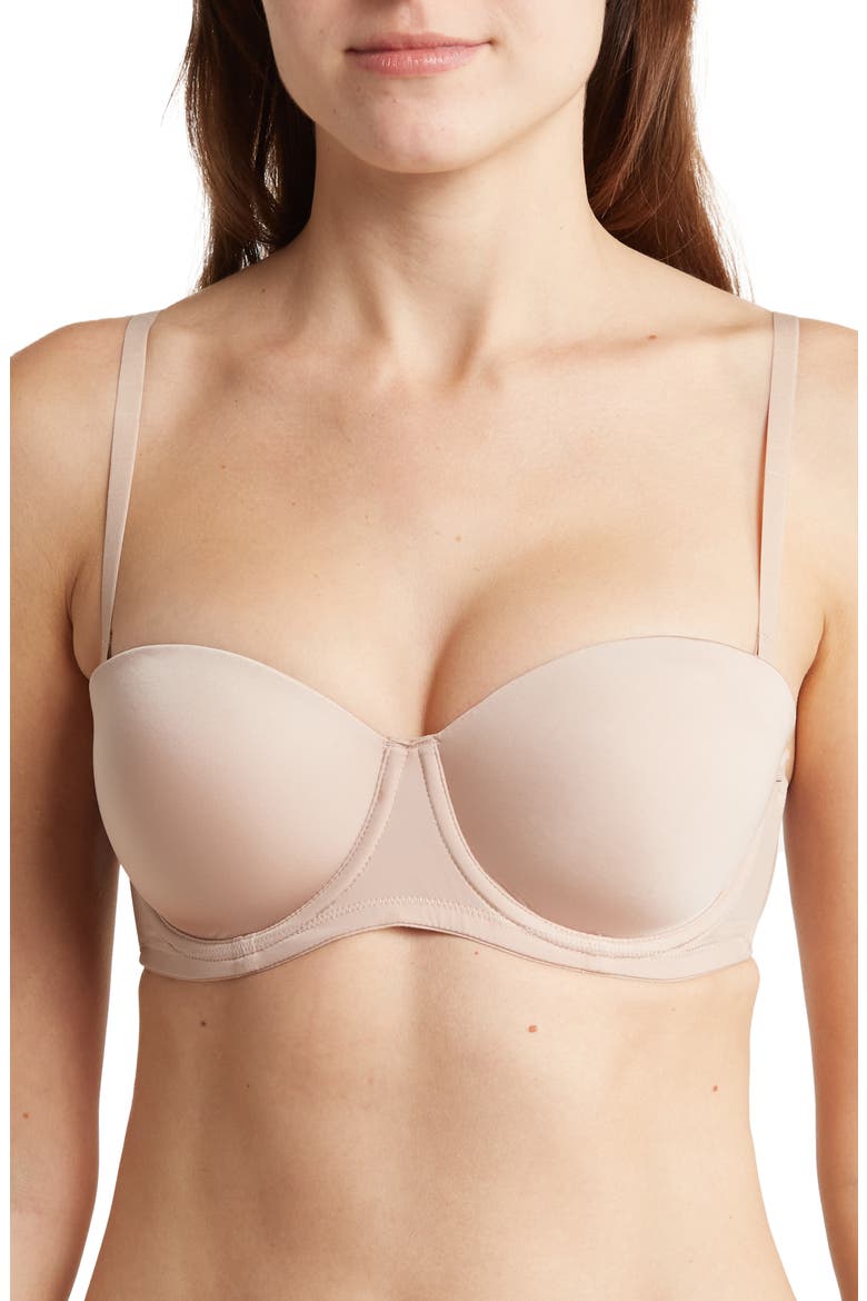 Pure Micro Strapless Bra, Main, color, 7NS CEDAR