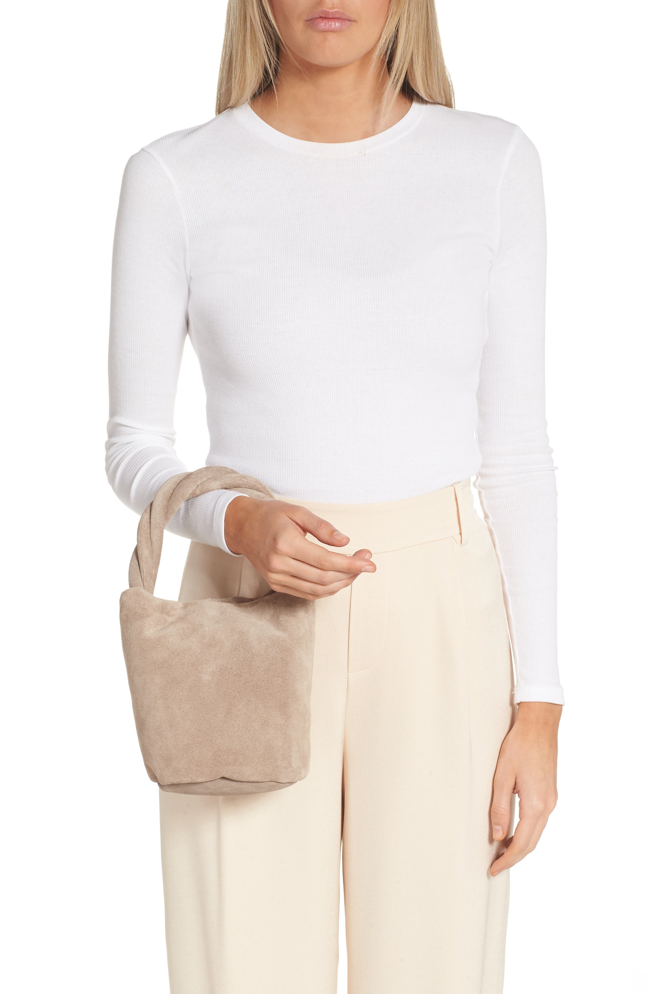 Yvonne Koné Mini Johanna Suede Bucket Bag, Main, color, 