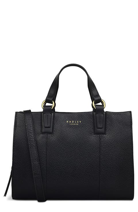 Bedford Square Small Zip Top Leather Tote Bag