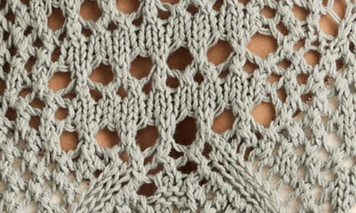 Lucky Brand Open Knit Sleeveless Sweater In Gray