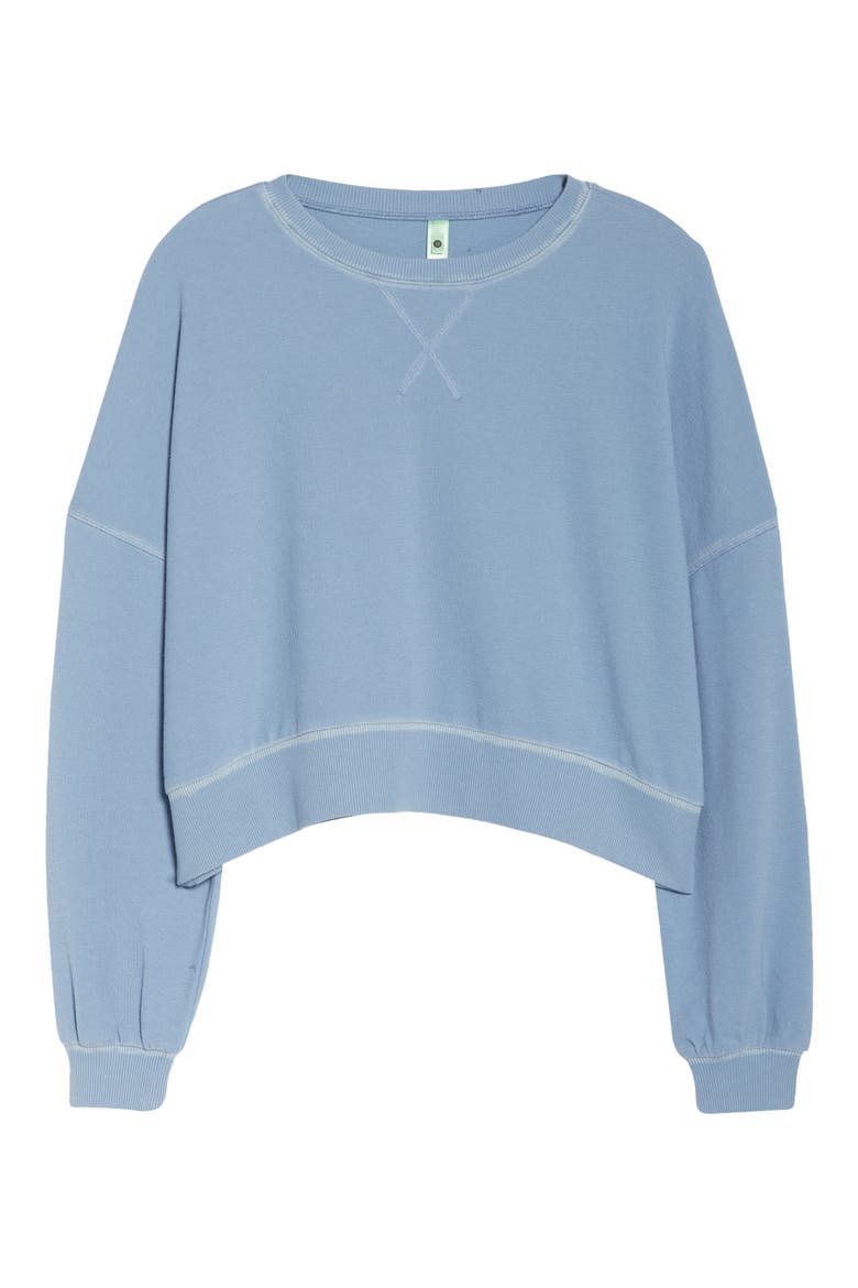 Fool for Fall Crop Sweatshirt, Alternate, color, MOONLIT