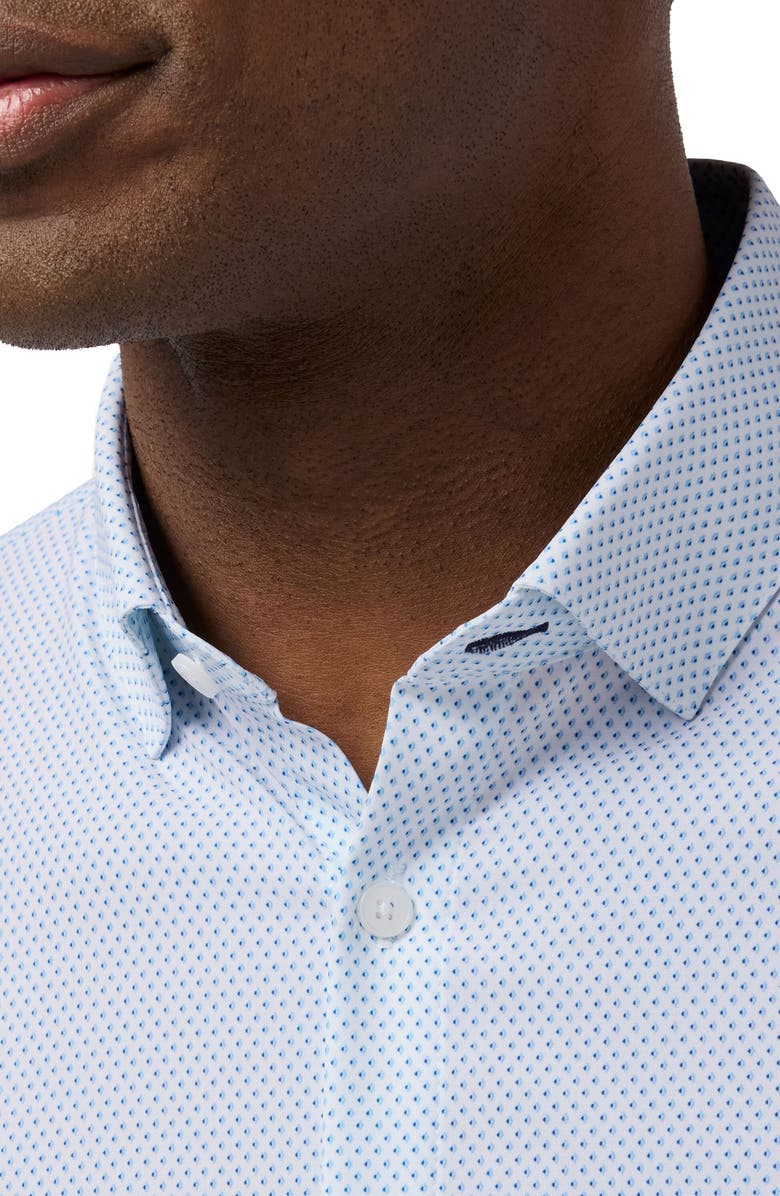 Mizzen+Main Leeward Trim Fit Button-Up Shirt, Alternate, color, Skyline Blue Diamond Shadow