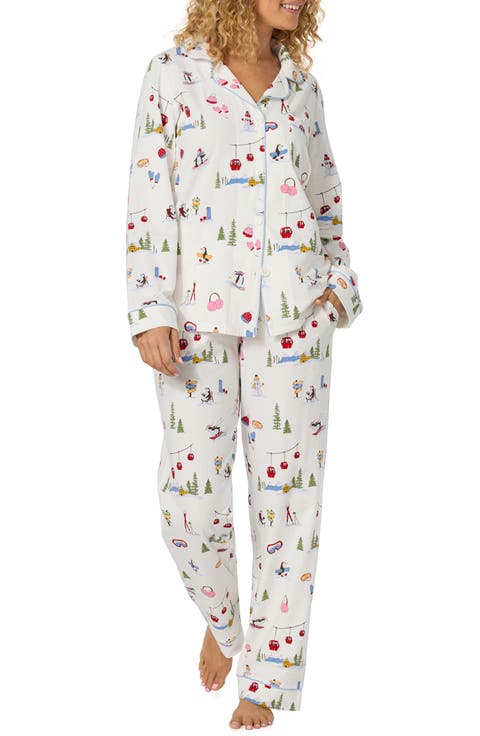 Print Stretch Organic Cotton Pajamas