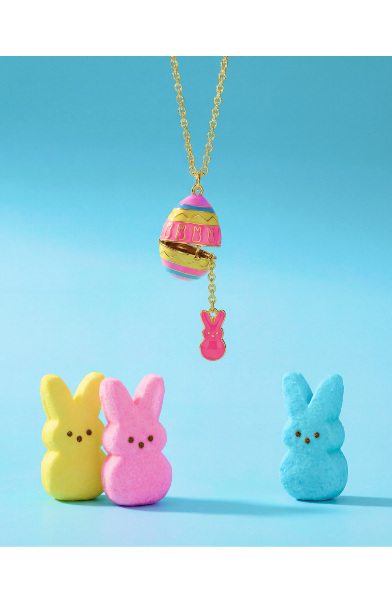 Alex and Ani PEEPS Easter egg pendant necklace, Alternate, color, Gold
