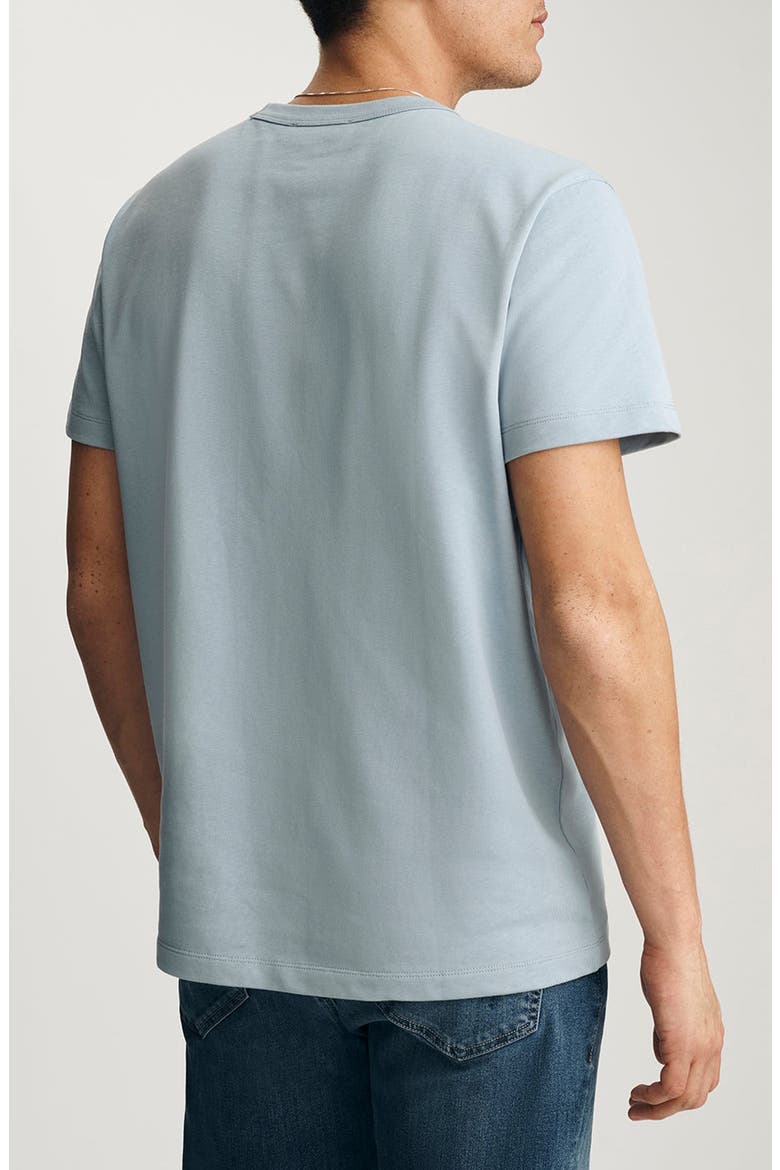 Dusty Blue Cotton Crewneck T-Shirt, Alternate, color, DUSTY BLUE
