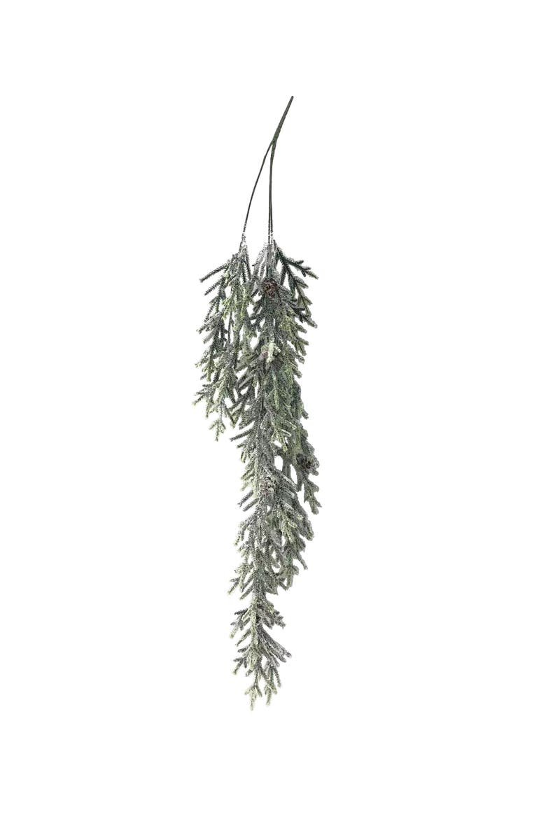 Sullivan's Christmas Snowy Pine Swag, Green Faux Floral Decor for Crafting, Weddings, Home and Holiday Decoration, 36 Inch, Main, color, Green