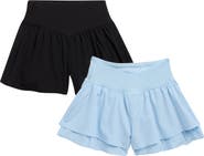 YOGALICIOUS Kids' Lightstreme Tiered Shorts