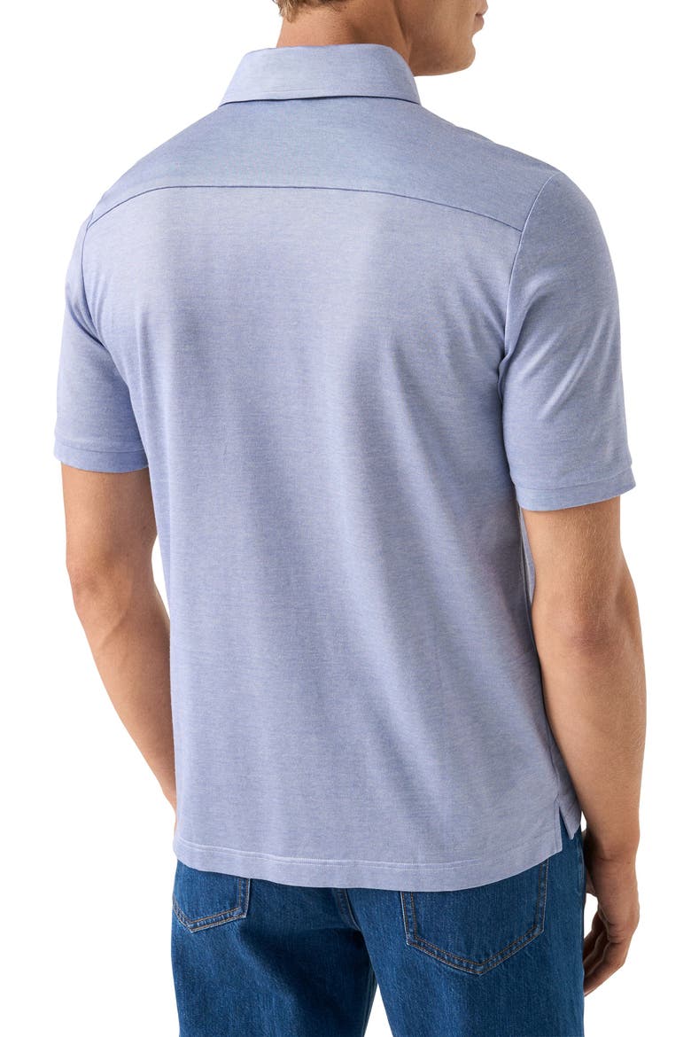 Filo Di Scozia Jacquard Polo, Alternate, color, MEDIUM BLUE