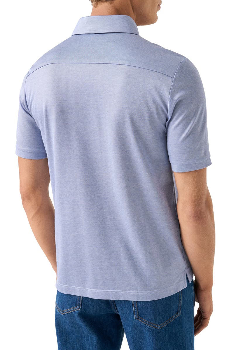 Eton Filo Di Scozia Jacquard Polo, Alternate, color, Medium Blue