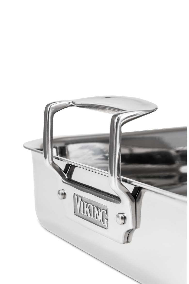 3-Ply Roasting Pan with Nonstick Rack, Alternate, color, STAINLESS STEEL